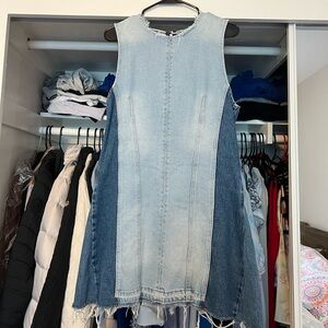 Zara Patchwork Denim Dress